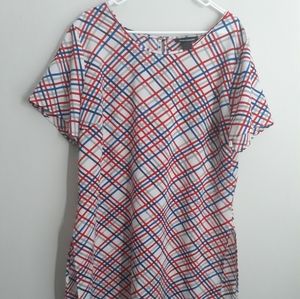 Checkered Tunic with Slits